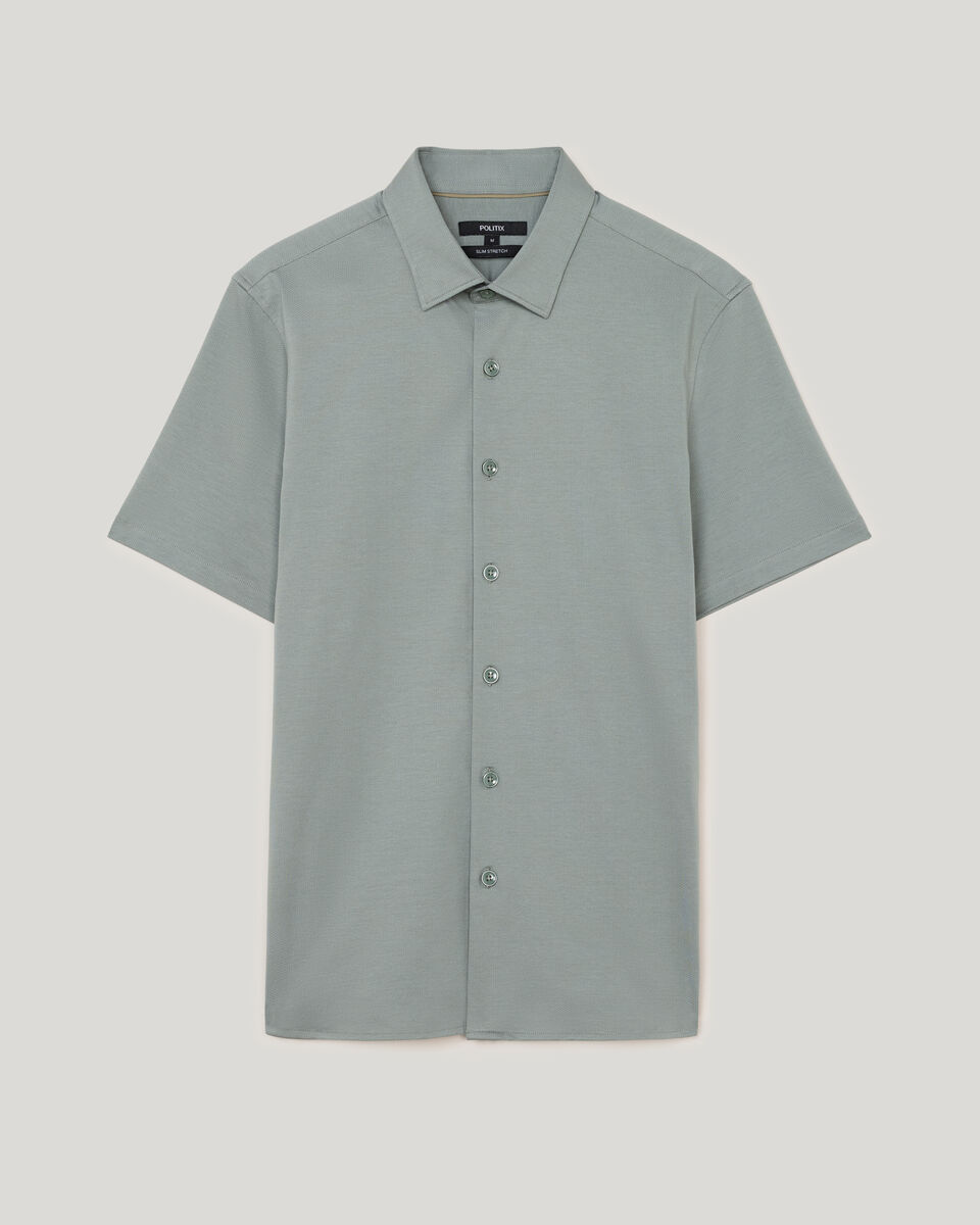 Travel Performance Short Sleeve Shirt, Sage, hi-res